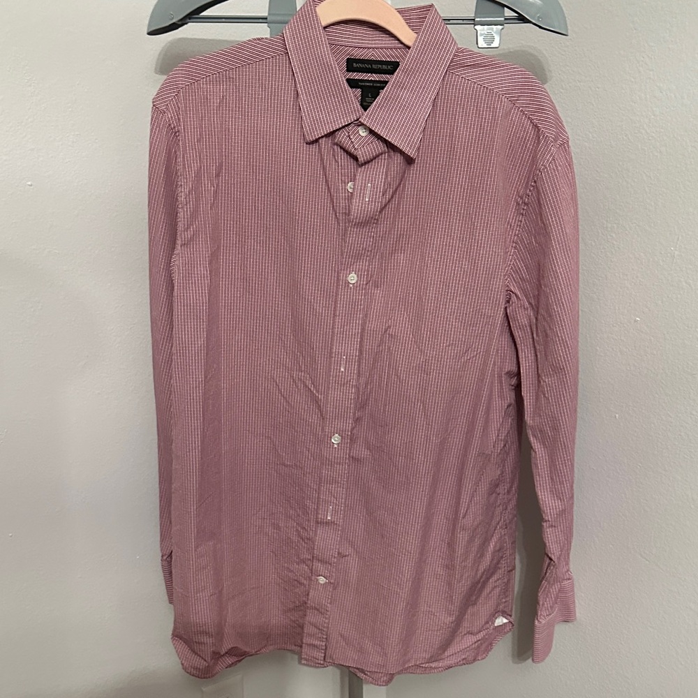 EUC Men's Red Striped Shirt